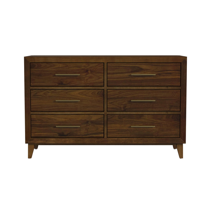Malia - 6-Drawer Dresser - Walnut – Dressers by Elements International at Furniture Wholesale Plus , Nashville furniture store