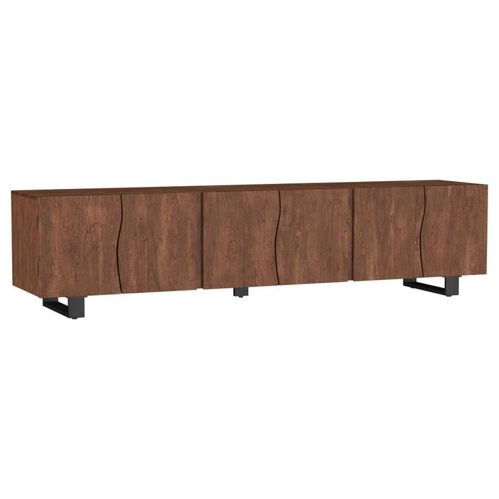 Trask - Wood TV Stand Media Console - Mango Brown - Premium TV Stands from Coaster Fine Furniture - Just $1049! Shop now at Furniture Wholesale Plus  We are the best furniture store in Nashville, Hendersonville, Goodlettsville, Madison, Antioch, Mount Juliet, Lebanon, Gallatin, Springfield, Murfreesboro, Franklin, Brentwood