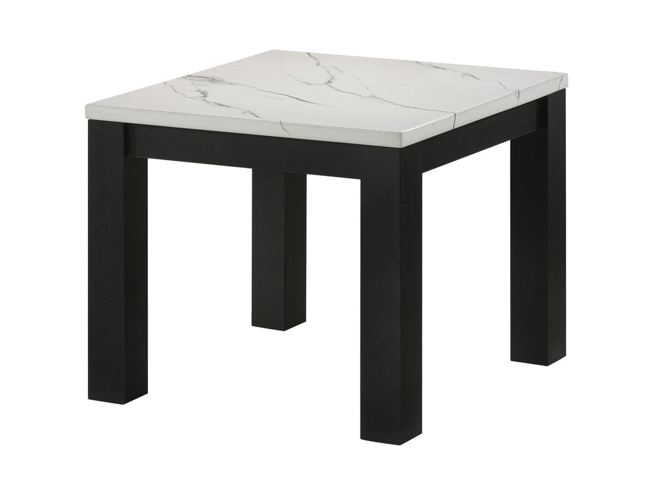 Ivy - 3 Piece Faux Marble White Cocktail Set - White / Black – Table Sets by Crown Mark at Furniture Wholesale Plus , Nashville furniture store