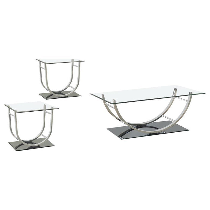 Danville - Glass Top Coffee Table Set – Table Sets by Coaster Fine Furniture at Furniture Wholesale Plus , Nashville furniture store