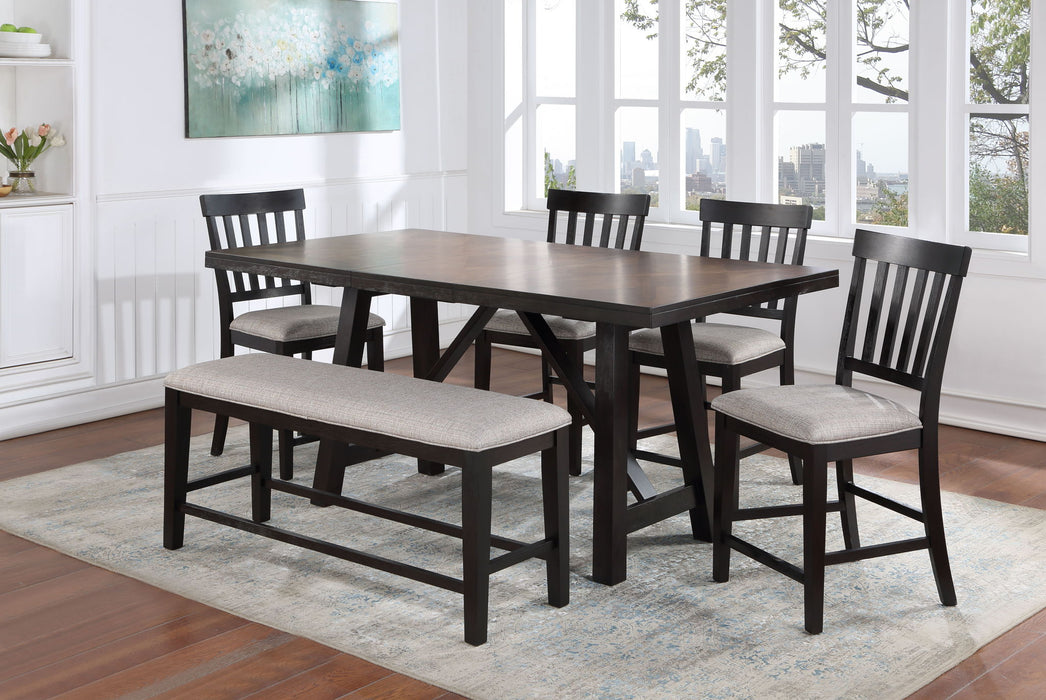 Halle - Dining Set - Premium 6 Piece Dining Room Sets from Steve Silver Furniture - Just $1279! Shop now at Furniture Wholesale Plus  We are the best furniture store in Nashville, Hendersonville, Goodlettsville, Madison, Antioch, Mount Juliet, Lebanon, Gallatin, Springfield, Murfreesboro, Franklin, Brentwood