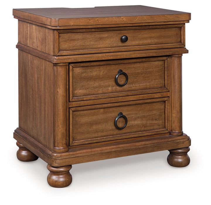 Rowlenstown - Three Drawer Night Stand – Nightstands w/ Charging Stations by Signature Design by Ashley® at Furniture Wholesale Plus , Nashville furniture store