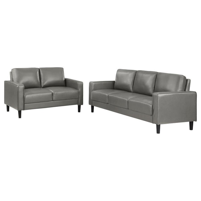 Ruth - Upholstered Track Arm Sofa Set - Premium Stationary Sofas & Loveseats from Coaster Fine Furniture - Just $909! Shop now at Furniture Wholesale Plus  We are the best furniture store in Nashville, Hendersonville, Goodlettsville, Madison, Antioch, Mount Juliet, Lebanon, Gallatin, Springfield, Murfreesboro, Franklin, Brentwood
