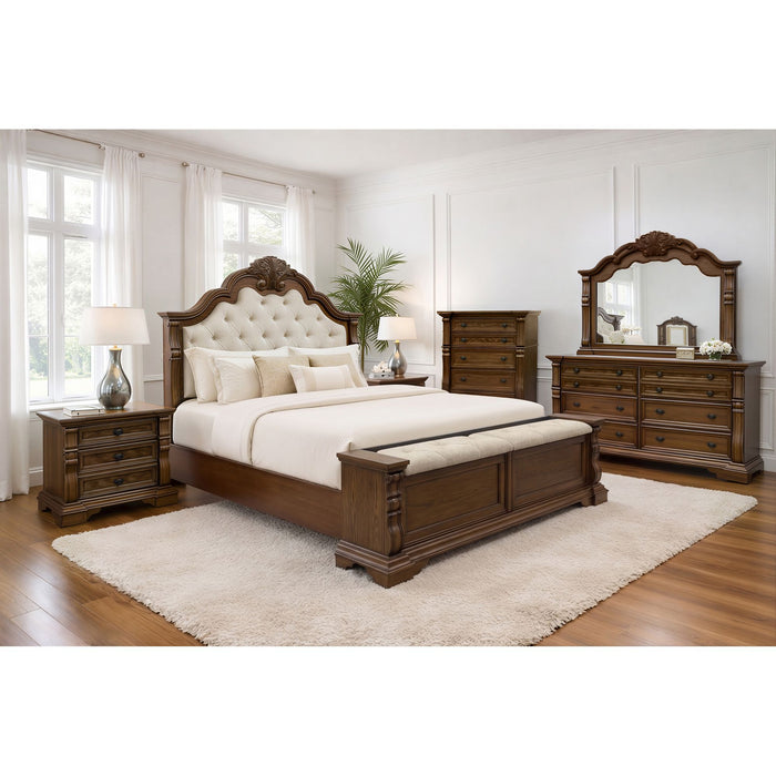 Alamonte - Nightstand With Power, USBC And Hidden Drawer - Medium Brown – Nightstands w/ Charging Stations by Elements International at Furniture Wholesale Plus , Nashville furniture store