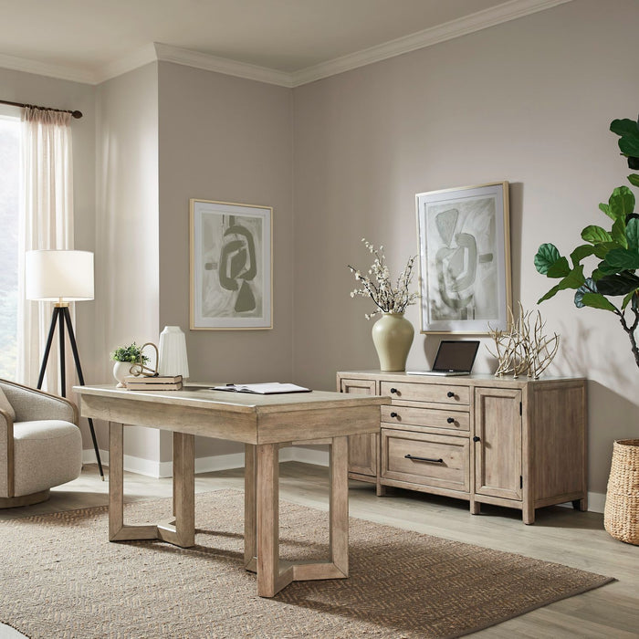 Proximity Place - 2 Piece Desk Set - Barley Buff – 2 Piece Home Office Sets by Liberty Furniture at Furniture Wholesale Plus , Nashville furniture store
