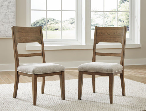 Cabalynn - Dining Uph Side Chair (Set of 2) - Oatmeal / Light Brown – Chair Sets by Signature Design by Ashley® at Furniture Wholesale Plus , Nashville furniture store