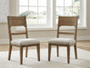 Cabalynn - Dining Uph Side Chair (Set of 2) - Oatmeal / Light Brown – Chair Sets by Signature Design by Ashley® at Furniture Wholesale Plus , Nashville furniture store