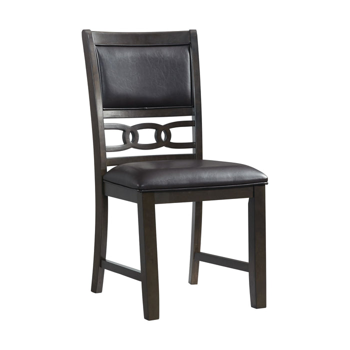 Amherst - Standard Height Faux Leather Side Chair (Set of 2) - Walnut – Chair Sets by Elements International at Furniture Wholesale Plus , Nashville furniture store