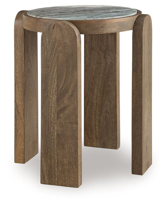 Gavrilley - Accent Table - Gray / White / Brown – Accent Tables by Signature Design by Ashley® at Furniture Wholesale Plus , Nashville furniture store