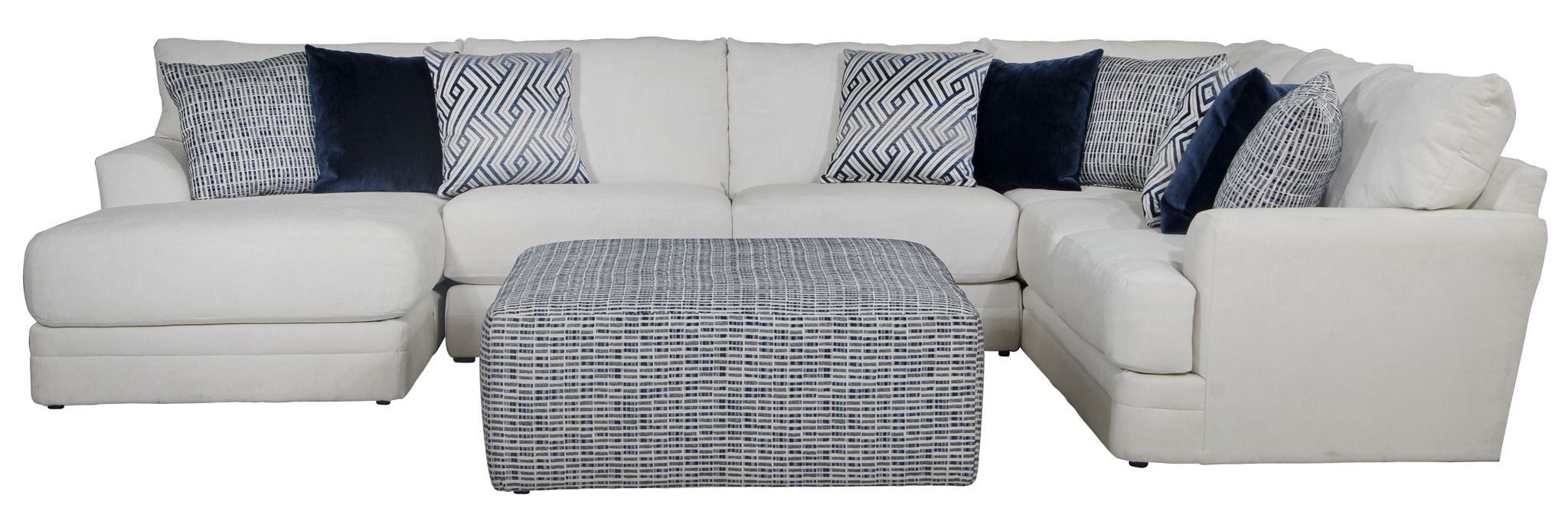 Polaris - Sectional With Comfort Coil Seating And Accent Pillows Included – Stationary Sectionals by Jackson at Furniture Wholesale Plus , Nashville furniture store