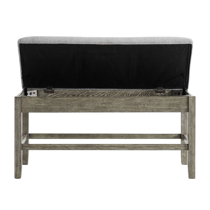 Grayson - Counter Bench - Gray / Light Brown – Counter Benches by Steve Silver Furniture at Furniture Wholesale Plus , Nashville furniture store