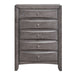 Emily - 5-Drawer Chest (Sturdy) - Gray – Accent Chests by Elements International at Furniture Wholesale Plus , Nashville furniture store