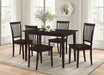 Gomez 5-piece Rectangular Dining Table Set Cappuccino - Premium Dining Room Set from Coaster Z2 Standard - Just $398! Shop now at Furniture Wholesale Plus  We are the best furniture store in Nashville, Hendersonville, Goodlettsville, Madison, Antioch, Mount Juliet, Lebanon, Gallatin, Springfield, Murfreesboro, Franklin, Brentwood