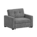 Homer - Klicklak Chair With Pull Out Bed - Clementine Gray – Sleeper Chairs by Elements International at Furniture Wholesale Plus , Nashville furniture store