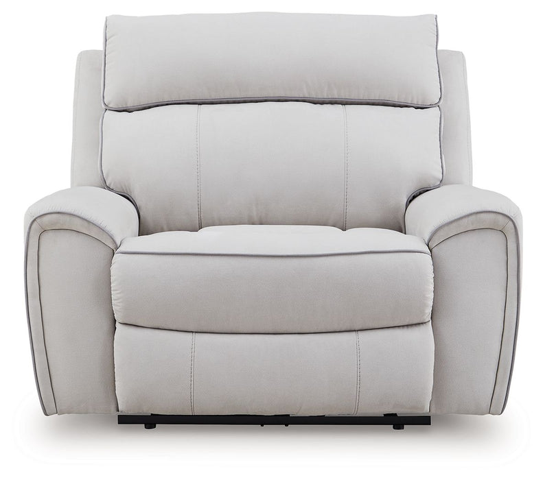 Social Pointe - Power Recliner / Adjustable Headrest - Pearl / Ash – Reclining Chairs by Signature Design by Ashley® at Furniture Wholesale Plus , Nashville furniture store