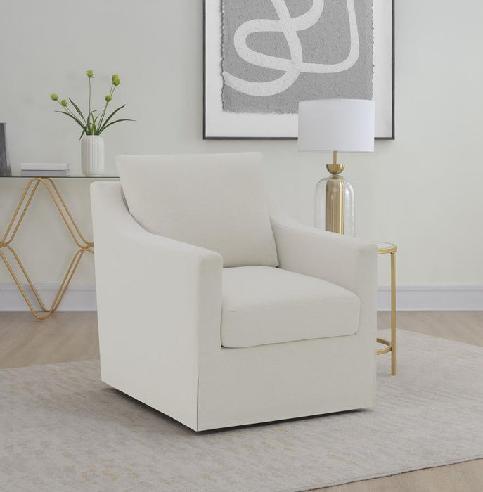 Winter - Upholstered Sloped Arm Accent Swivel Chair - Premium Swivel Chairs from Coaster Fine Furniture - Just $549! Shop now at Furniture Wholesale Plus  We are the best furniture store in Nashville, Hendersonville, Goodlettsville, Madison, Antioch, Mount Juliet, Lebanon, Gallatin, Springfield, Murfreesboro, Franklin, Brentwood