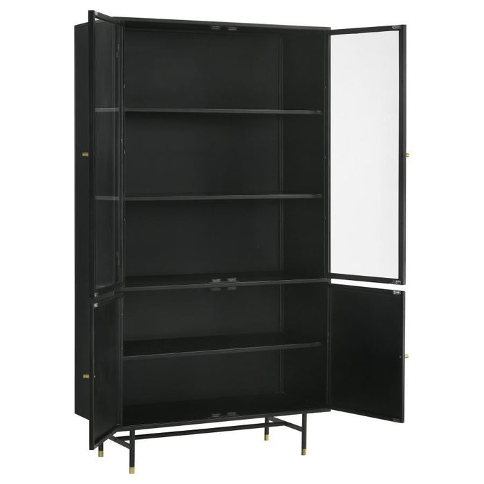 Santiago - 4 Door Metal Tall Storage Cabinet - Matte Black – Accent Cabinets by CoasterElevations at Furniture Wholesale Plus , Nashville furniture store