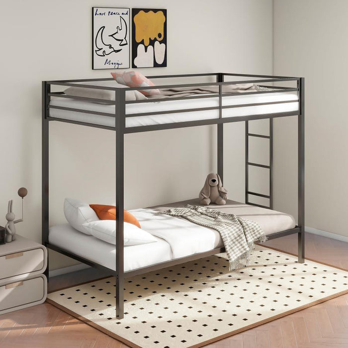 Alevera - Metal Bunk Bed With Ladder – Bunk Beds by Coaster Fine Furniture at Furniture Wholesale Plus , Nashville furniture store