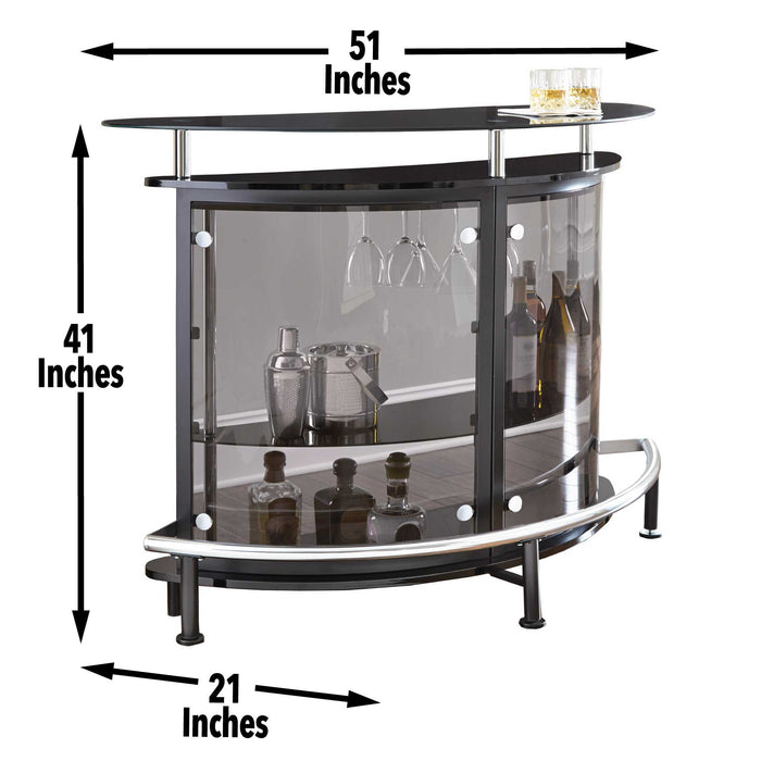 Ariana - Bar Table Or Server - Black - Premium Home Bars from Steve Silver Furniture - Just $519! Shop now at Furniture Wholesale Plus  We are the best furniture store in Nashville, Hendersonville, Goodlettsville, Madison, Antioch, Mount Juliet, Lebanon, Gallatin, Springfield, Murfreesboro, Franklin, Brentwood