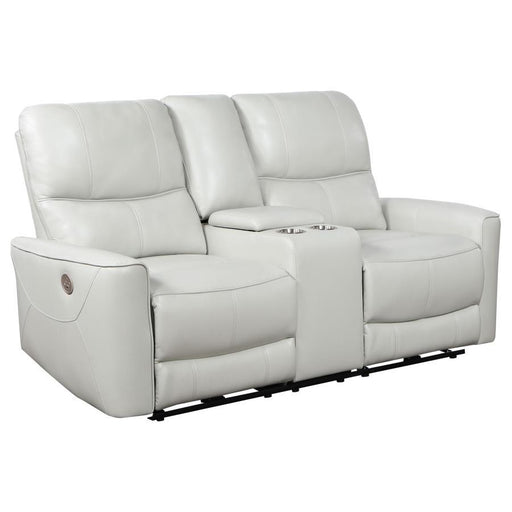 Greenfield - Upholstered Power Reclining Loveseat – Reclining Loveseats by Coaster Fine Furniture at Furniture Wholesale Plus , Nashville furniture store