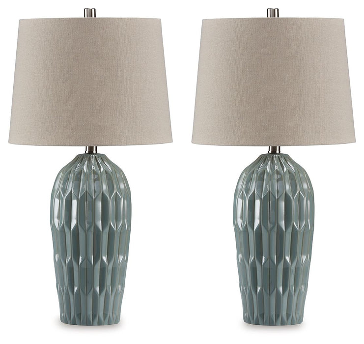 Hadbury - Ceramic Table Lamp (Set of 2) – Table Lamps by Signature Design by Ashley® at Furniture Wholesale Plus , Nashville furniture store