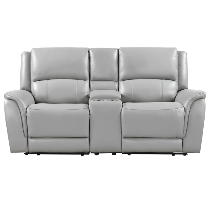 Alexandria - Power Reclining Console Loveseat – Reclining Loveseats by Steve Silver Furniture at Furniture Wholesale Plus , Nashville furniture store