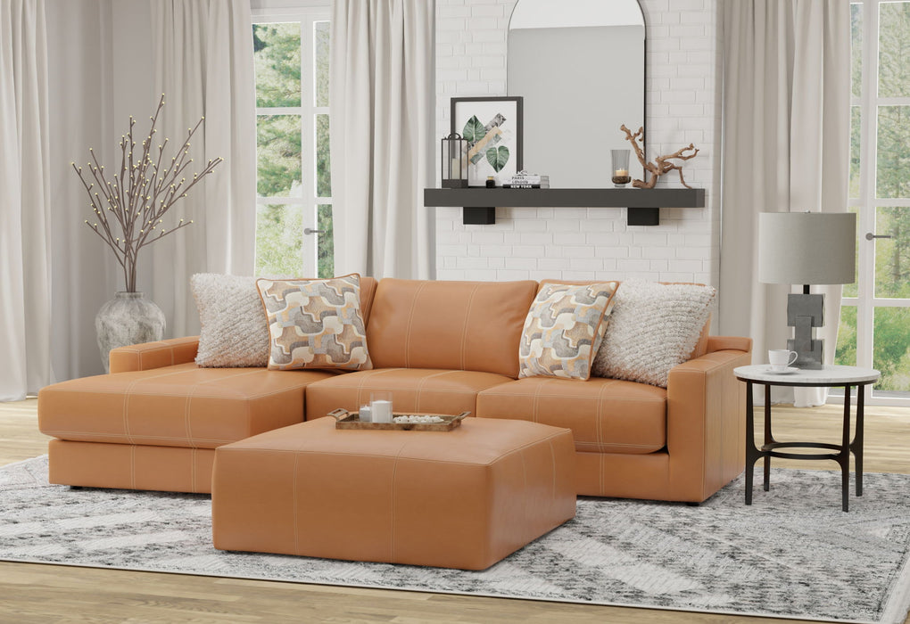 Minori - Italian Leather Sofa / Chaise And Cocktail Ottoman – 2 Piece Living Room Sets by Jackson at Furniture Wholesale Plus , Nashville furniture store