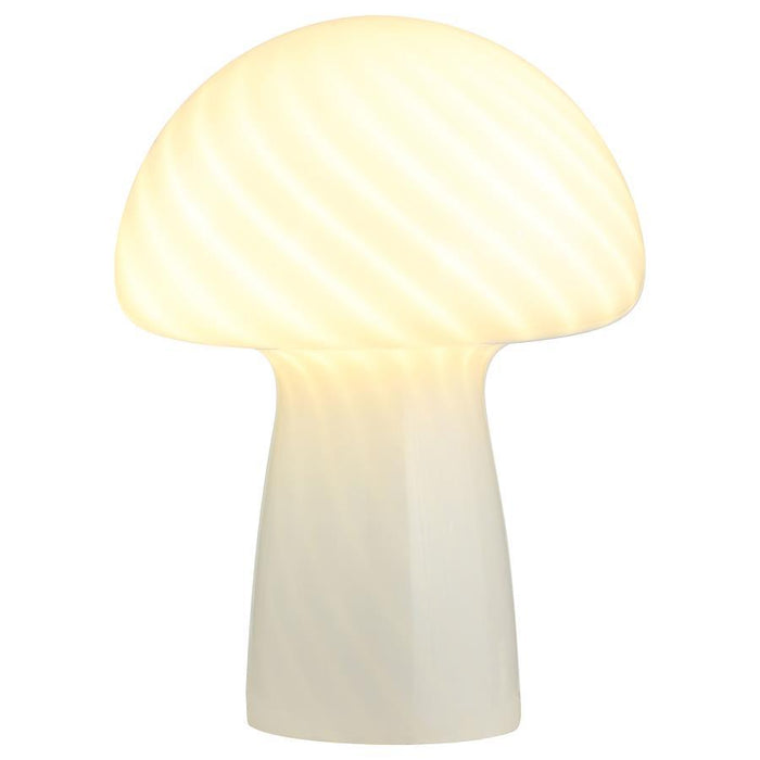 Kanaby - Mushroom Shaped Glass Bedside Table Lamp - White – Table Lamps by Coaster Fine Furniture at Furniture Wholesale Plus , Nashville furniture store