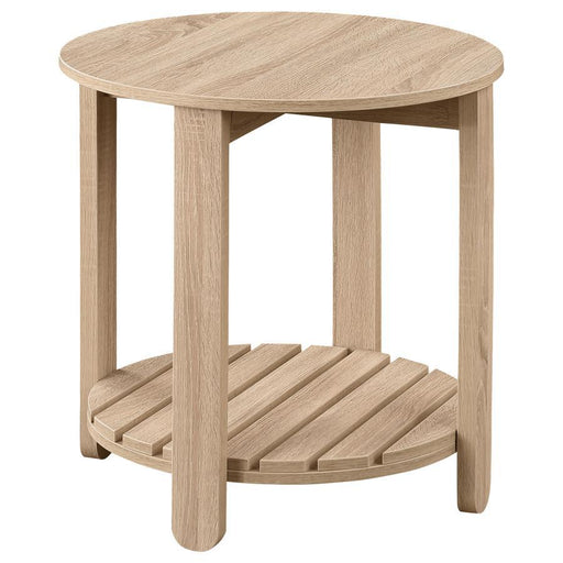 Fowler - 1 Shelf Round Engineered Wood Table – End Tables by Coaster Fine Furniture at Furniture Wholesale Plus , Nashville furniture store