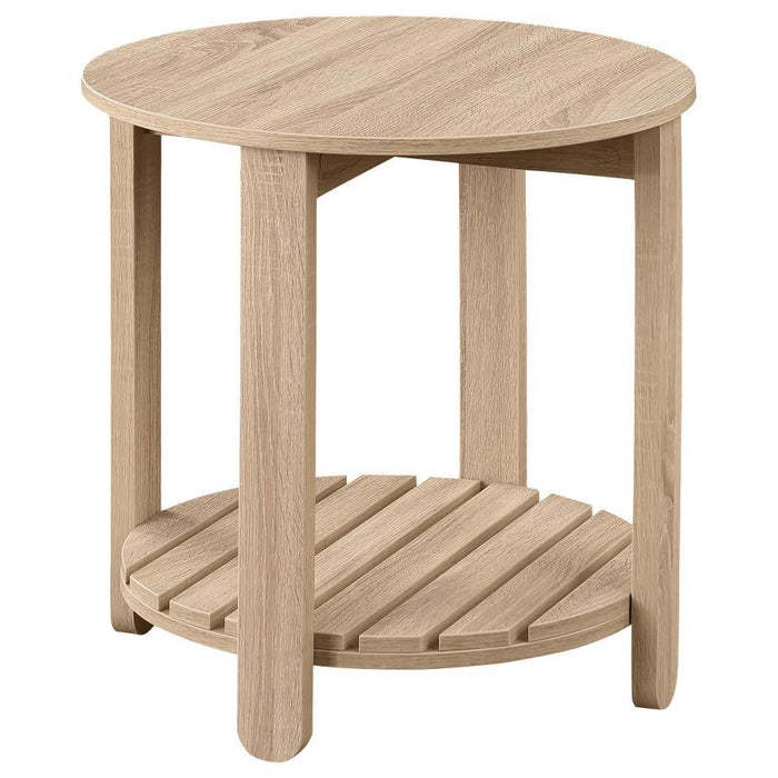 Fowler - 1 Shelf Round Engineered Wood Table – End Tables by Coaster Fine Furniture at Furniture Wholesale Plus , Nashville furniture store