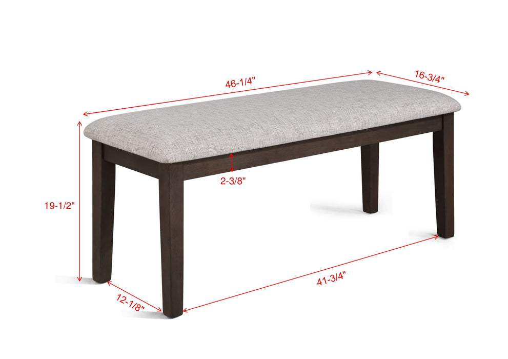 Wagner - Bench - Brown – Dining Benches by Crown Mark at Furniture Wholesale Plus , Nashville furniture store