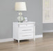 Gracemont - 3-Drawer Bedroom Nightstand Bedside Table - White – Accent Nightstands by Coaster Fine Furniture at Furniture Wholesale Plus , Nashville furniture store