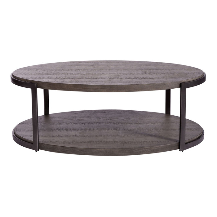 Modern View - Oval Cocktail Table - Dark Gray – Cocktail Tables by Liberty Furniture at Furniture Wholesale Plus , Nashville furniture store