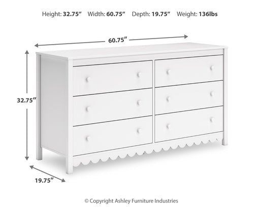Hallityn - Six Drawer Dresser - White – Dressers by Signature Design by Ashley® at Furniture Wholesale Plus , Nashville furniture store