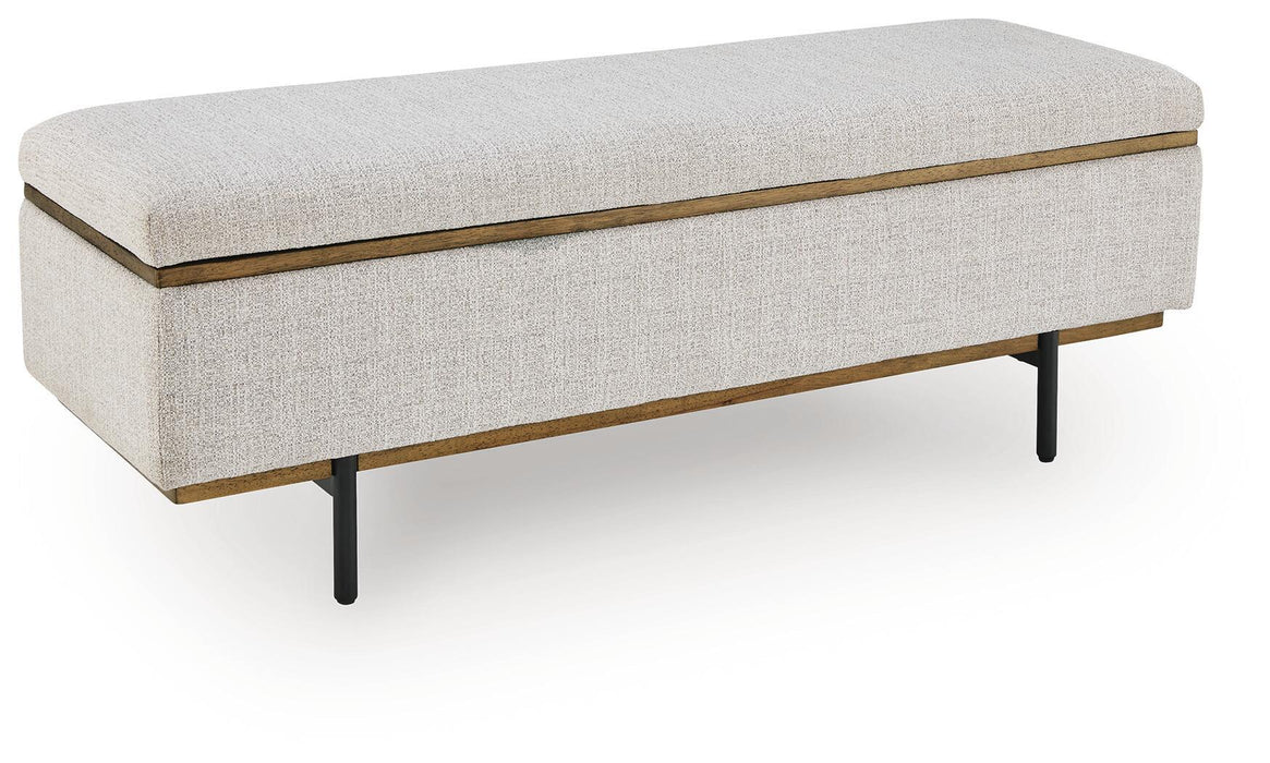 Dettaford Next-Gen Nuvella - Storage Bench - Stone – Storage Benches by Signature Design by Ashley® at Furniture Wholesale Plus , Nashville furniture store