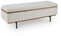 Dettaford Next-Gen Nuvella - Storage Bench - Stone – Storage Benches by Signature Design by Ashley® at Furniture Wholesale Plus , Nashville furniture store