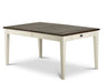 Cayla - Table - Dark Oak & White – Dining Tables by Steve Silver Furniture at Furniture Wholesale Plus , Nashville furniture store