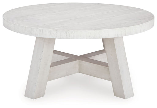 Jallison - Round Cocktail Table - Off White – Coffee Tables by Signature Design by Ashley® at Furniture Wholesale Plus , Nashville furniture store