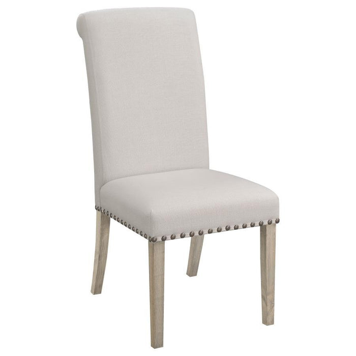 Salem - Fabric Upholstered Dining Side Chair (Set of 2) - Beige - Premium Chair Sets from CoasterEssence - Just $309! Shop now at Furniture Wholesale Plus  We are the best furniture store in Nashville, Hendersonville, Goodlettsville, Madison, Antioch, Mount Juliet, Lebanon, Gallatin, Springfield, Murfreesboro, Franklin, Brentwood