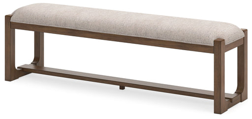 Cabalynn - Large Uph Dining Room Bench - Oatmeal / Light Brown – Upholstered Benches by Signature Design by Ashley® at Furniture Wholesale Plus , Nashville furniture store