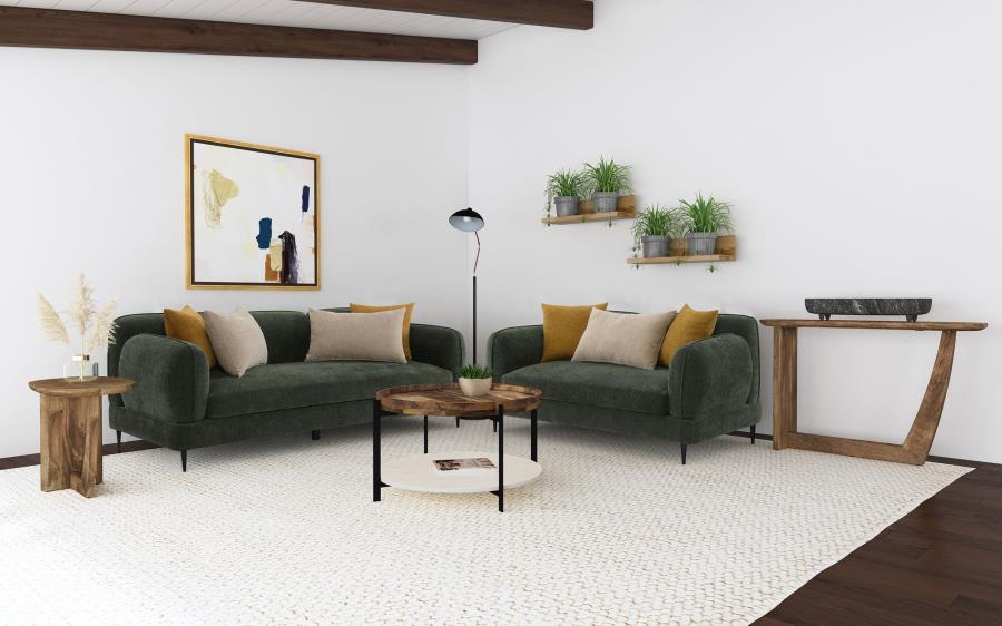 Jade - 2 Piece Chenille Upholstered Sofa Set