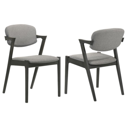Stevie - Padded Wood Dining Arm Chair (Set of 2) - Black - Premium Chair Sets from CoasterEssence - Just $269! Shop now at Furniture Wholesale Plus  We are the best furniture store in Nashville, Hendersonville, Goodlettsville, Madison, Antioch, Mount Juliet, Lebanon, Gallatin, Springfield, Murfreesboro, Franklin, Brentwood