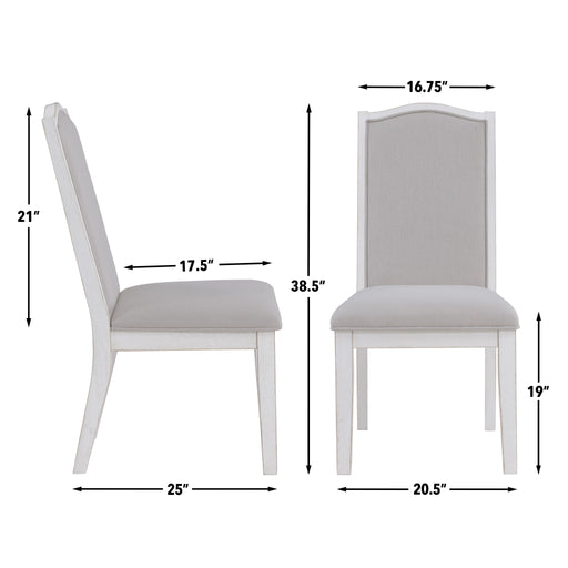 Warren - Side Chair (Set of 2) - White – Chair Sets by Steve Silver Furniture at Furniture Wholesale Plus , Nashville furniture store