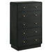 Cavelle - 5-Drawer Chest Of Drawers - Black – Accent Chests by Coaster Fine Furniture at Furniture Wholesale Plus , Nashville furniture store