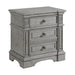 Glenmore - 3-Drawer Nightstand With USB - Aged Gray – Nightstands w/ Charging Stations by Elements International at Furniture Wholesale Plus , Nashville furniture store