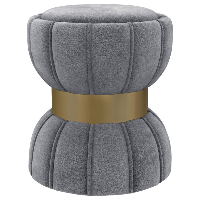 Sora - Round Upholstered Ottoman – Upholstered Ottomans by Coaster Fine Furniture at Furniture Wholesale Plus , Nashville furniture store