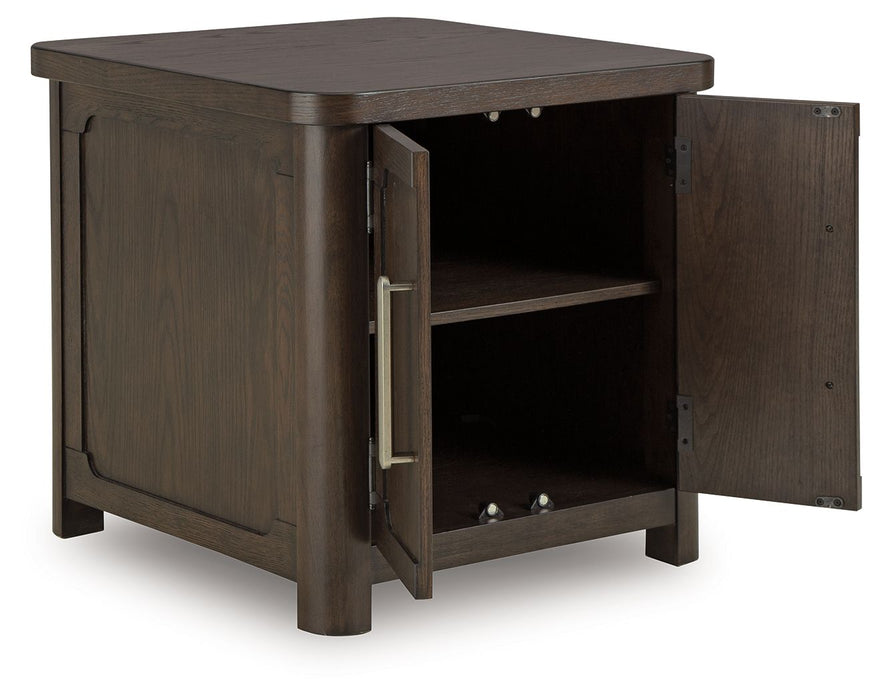 Breckington - Rectangular 2-door End Table - Dark Brown – End Tables by Signature Design by Ashley® at Furniture Wholesale Plus , Nashville furniture store