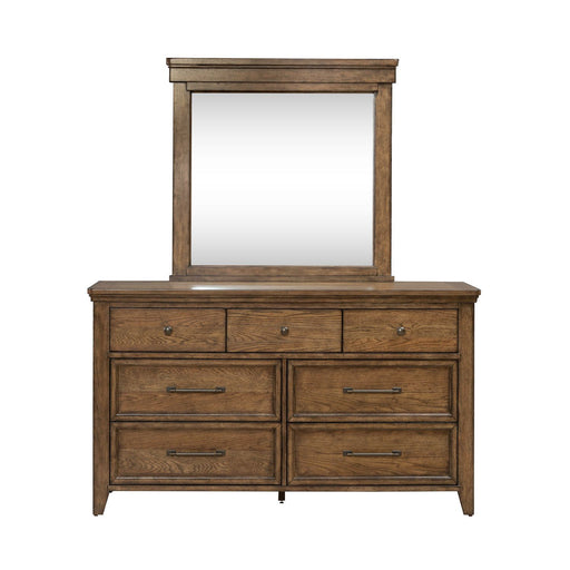 Carolina Park - Dresser & Mirror - Amber Brown – Dresser & Mirror by Liberty Furniture at Furniture Wholesale Plus , Nashville furniture store