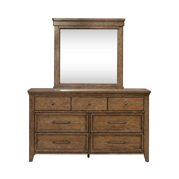 Carolina Park - Dresser & Mirror - Amber Brown – Dresser & Mirror by Liberty Furniture at Furniture Wholesale Plus , Nashville furniture store