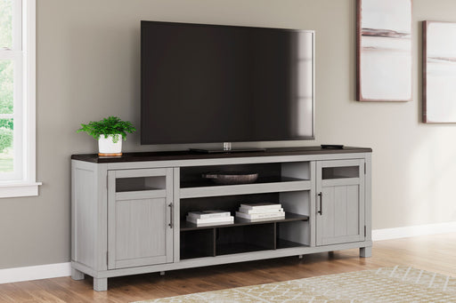 Darborn - XL TV Stand W/Fireplace Option - Gray / Brown – TV Stands by Signature Design by Ashley® at Furniture Wholesale Plus , Nashville furniture store